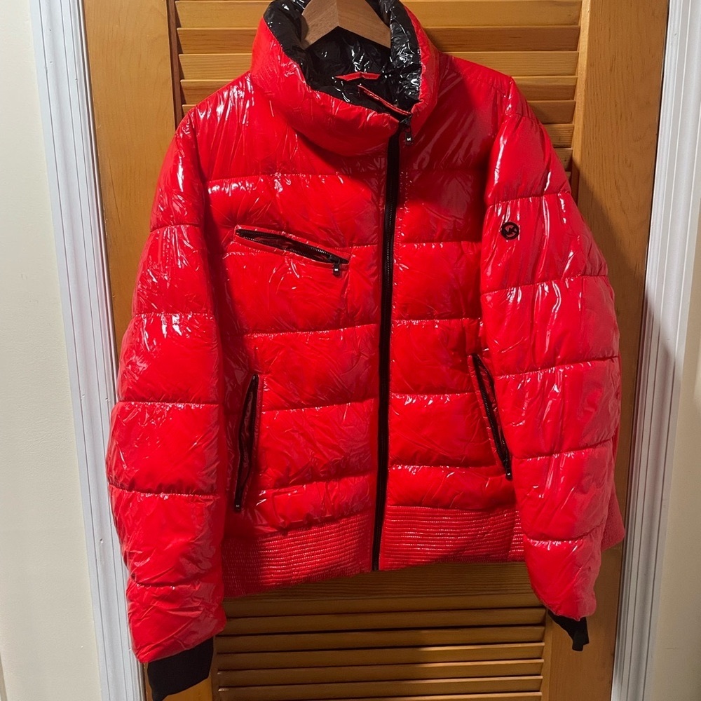 Michael Kors Shiny Red Puffer jacket
